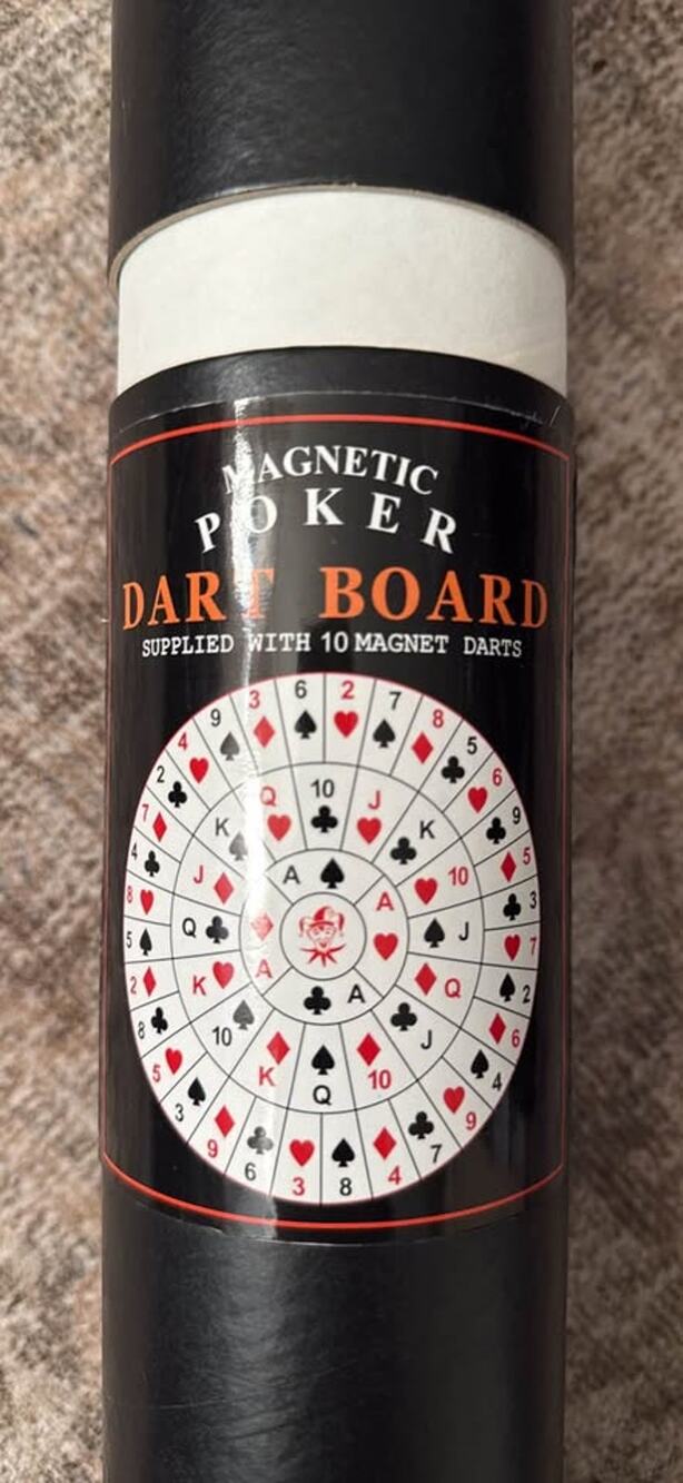 Magnetic Poker Dart Board with 10 Magnet Darts